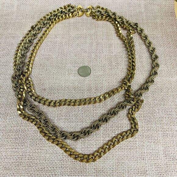 VTG Monet Multi Chain Layered Necklace - Picture 1 of 3